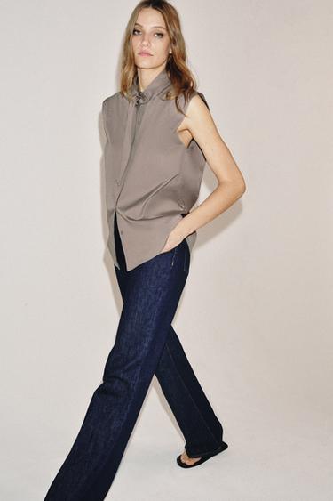 Zara Рубашка с завязками — ZW COLLECTION купить с доставкой.