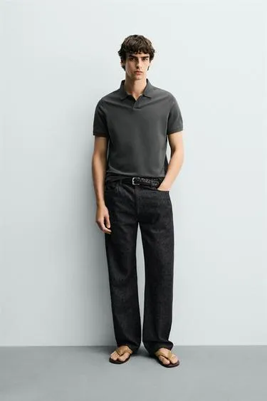 Поло из рельефного пике