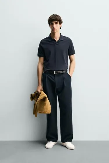 Поло с текстурой пике