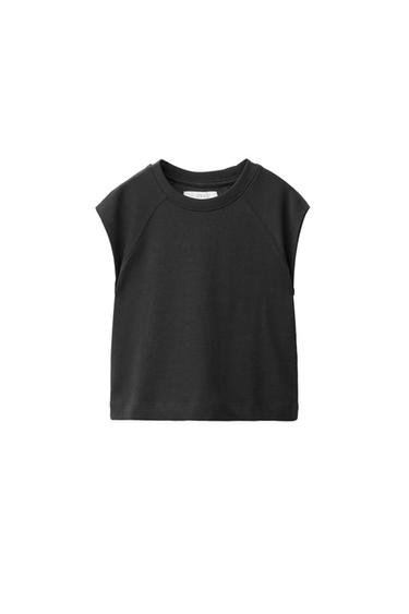 Zara Базовая футболка с рукавами реглан купить с доставкой.