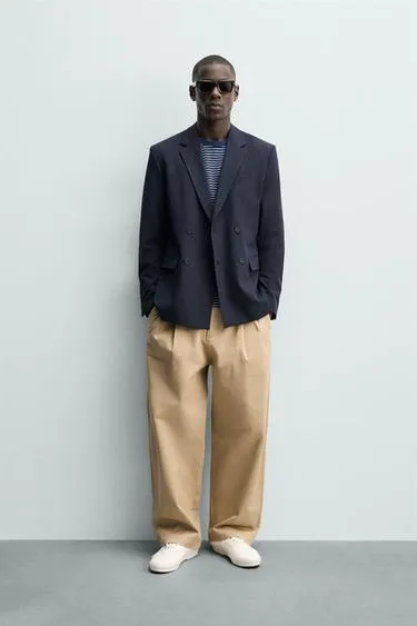 Двубортный блейзер комфортной посадки- Заказать в России