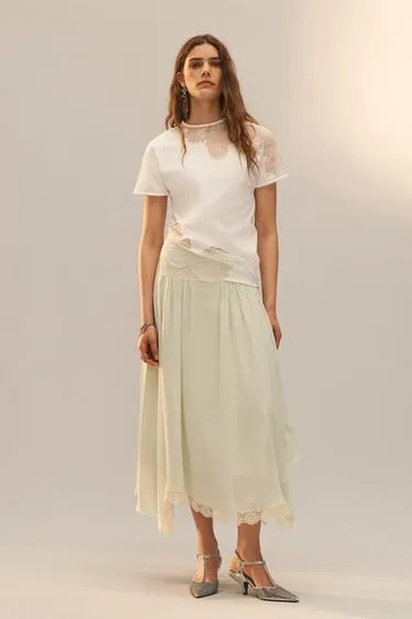 Юбка с оборками из кружева limited edition- Заказать в России