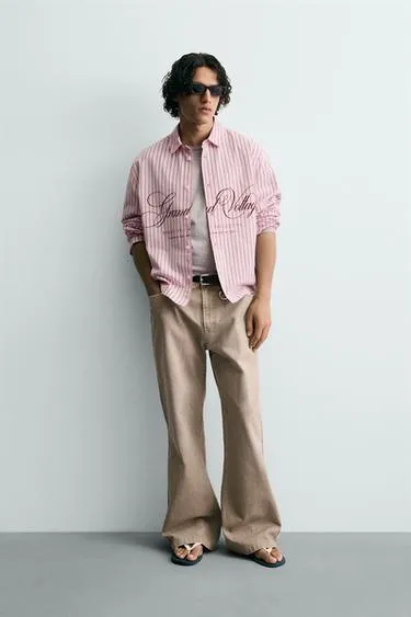 Рубашка Relaxed Fit в клетку с надписями- Заказать в России