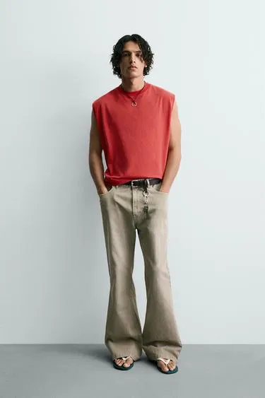 Расклешенные брюки из хлопка- Заказать в России