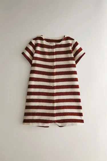 Ромпер для малышей на пляж из ткани терри в полоску- Заказать в России