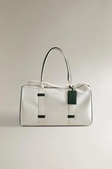 Хлопковая и кожаная сумка для путешествий