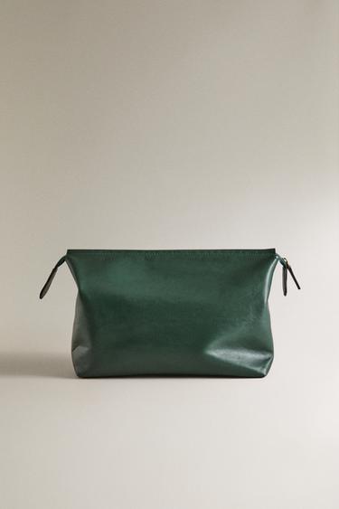 Zara Кожаная косметичка для путешествий купить с доставкой.