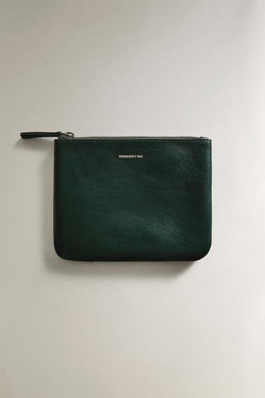 Zara Сумка для товаров первой необходимости EMERGENCY BAG из кожи купить с доставкой.