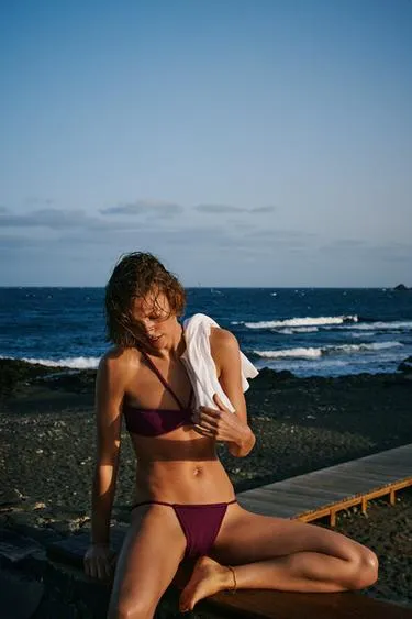 Топ-бикини бандо с плетеными бретелями- Заказать в России