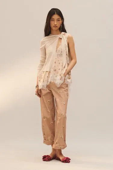 Брюки в цветочном принте limited edition- Заказать в России