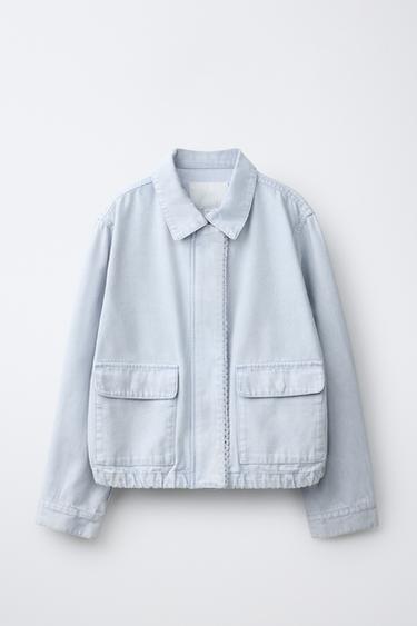 Zara Джинсовая куртка с кружевом купить с доставкой.