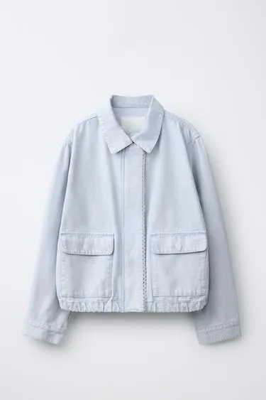 Джинсовая куртка с кружевом- Заказать в России