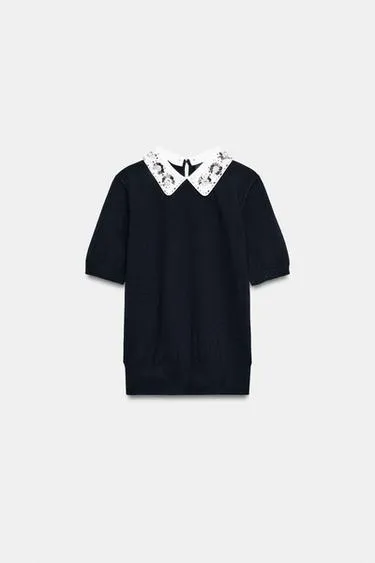 Свитер со стразами и пайетками- Заказать в России