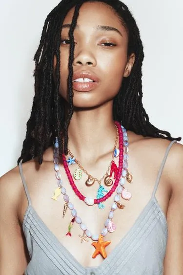 Набор из 3 морских ожерелий с подвесками- Заказать в России