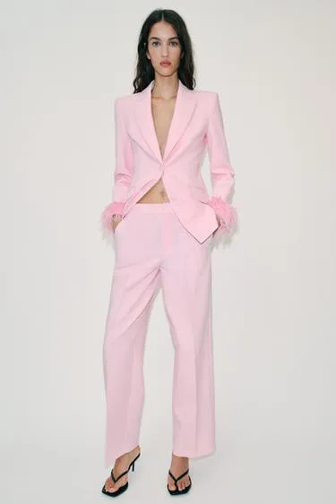 Брюки прямого кроя с низкой посадкой