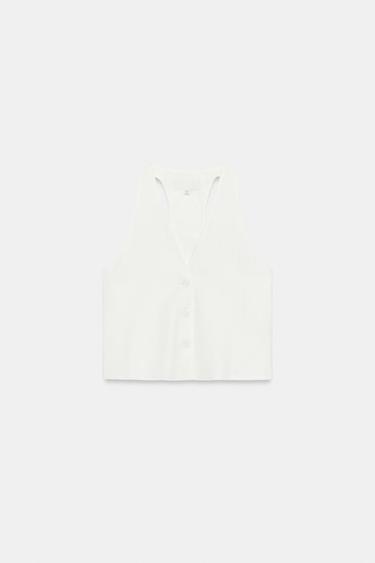 Zara Жилет с пуговицами