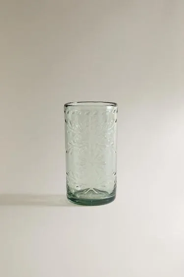 Акриловый стакан для газировки с цветочным узором