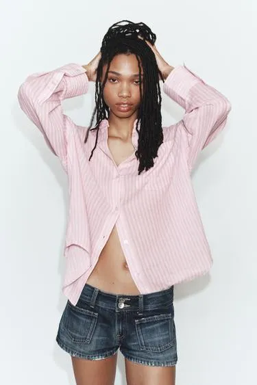 Рубашка из марли с карманом и увеличенной посадкой купить с доставкой.