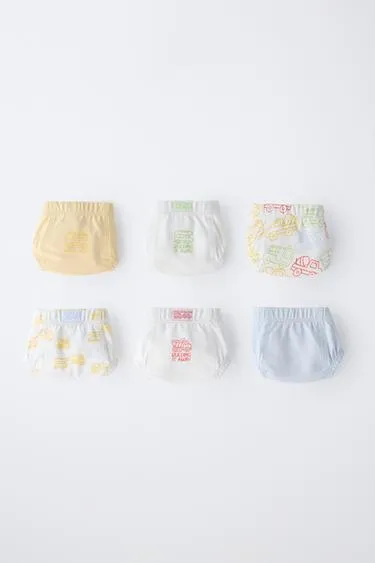 1,5-6 лет/ набор из шести трусов «транспорт»- Заказать в России