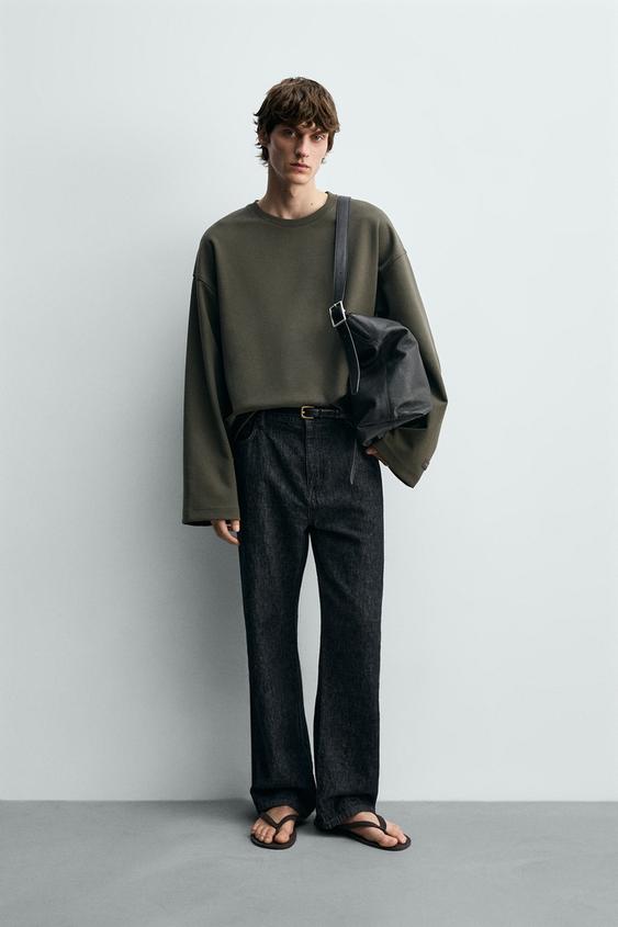 Zara Укороченная толстовка INTERLOCK
