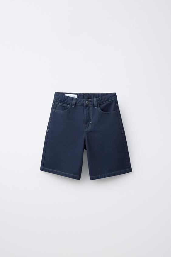 Zara Шорты-бермуды с контрастной отстрочкой