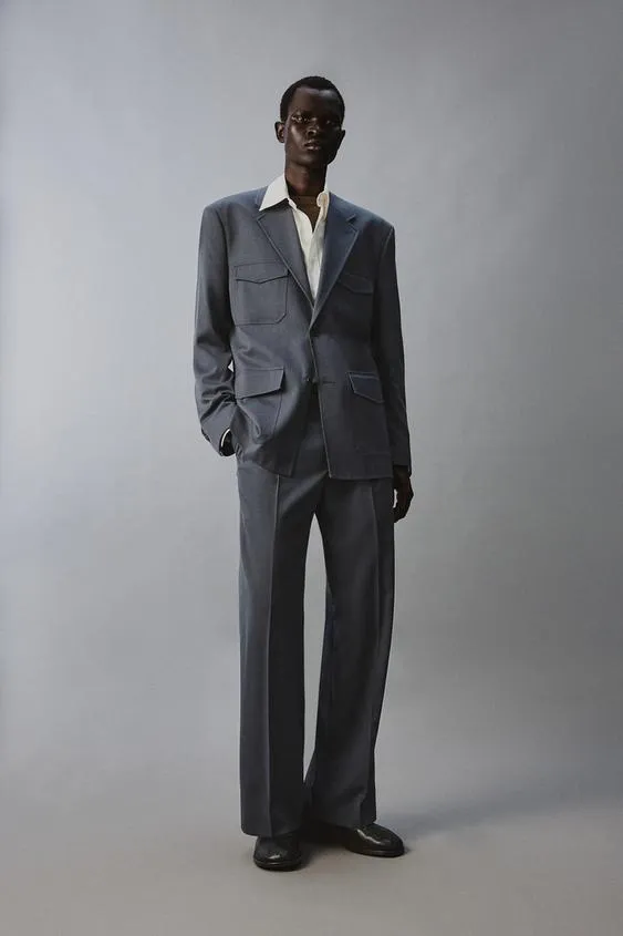 Костюмный пиджак с карманами- Заказать в России