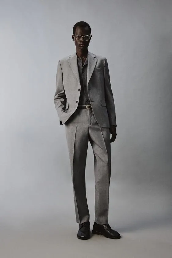 Костюмный блейзер Slim Fit из рельефной ткани- Заказать в России