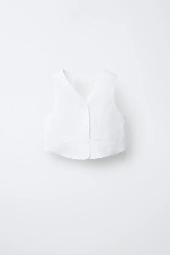 Жилет из 100% льна- Заказать в России