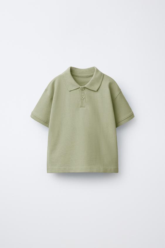 Zara Однотонное поло пике
