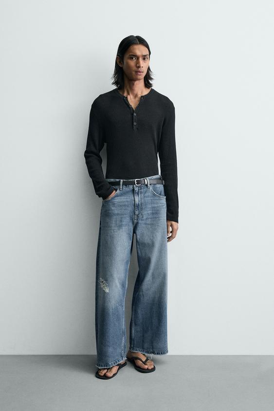 Zara Джинсы  с разрезами