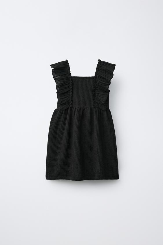 Платье с текстурой и рюшами- Заказать в России