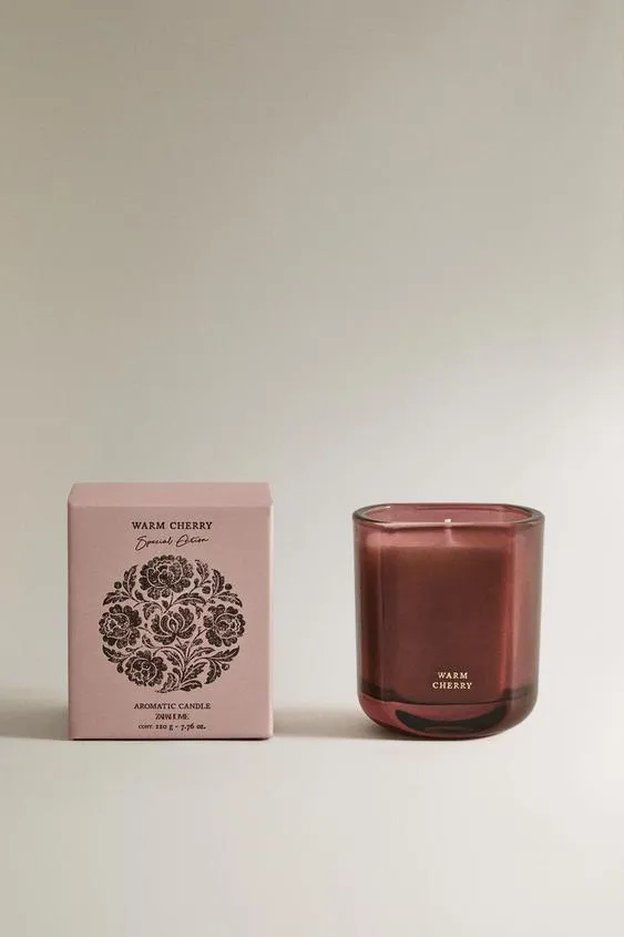 (220 г) ароматная свеча теплая вишня