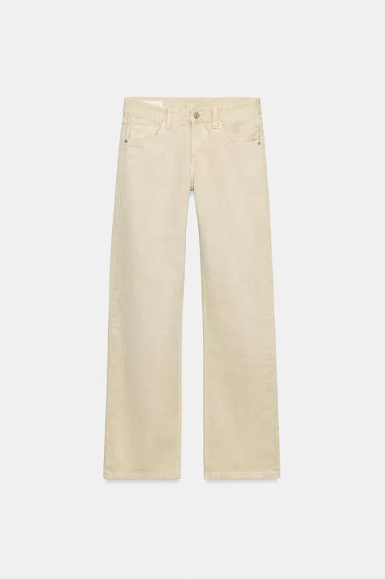 Джинсы широкие с низкой посадкой trf