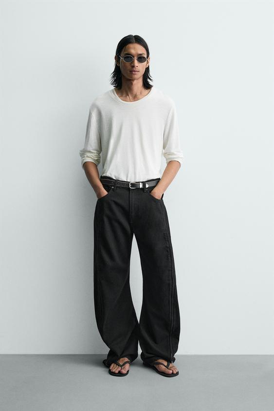 Zara Джинсы BARREL с молниями