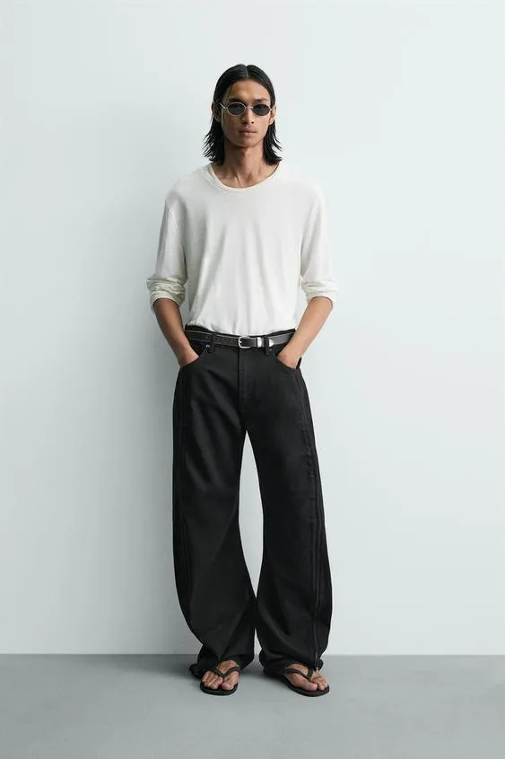 Джинсы Barrel с молниями