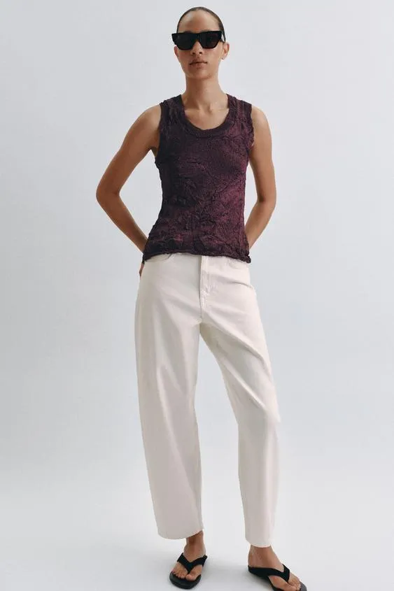 Топ из жатого трикотажа- Заказать в России