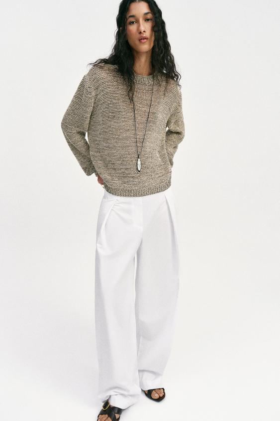 Zara Джемпер из трикотажа с металлизированной нитью