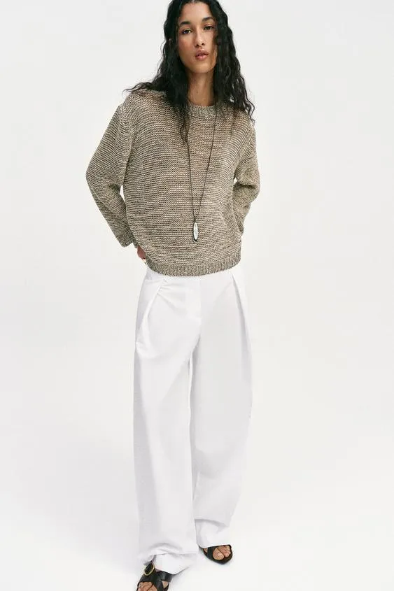 Джемпер из трикотажа с металлизированной нитью- Заказать в России