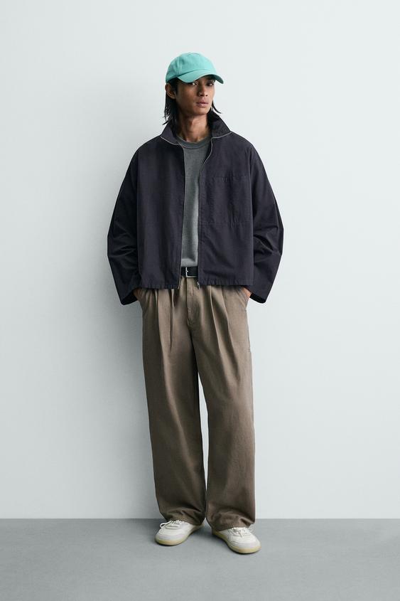 Рубашка Relaxed Fit в клетку на молнии- Заказать в России