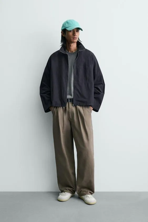 Рубашка Relaxed Fit в клетку на молнии- Заказать в России