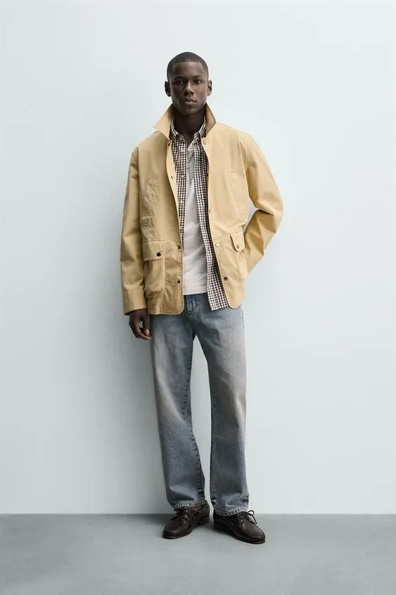 Куртка классического кроя с карманами