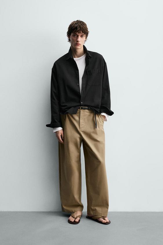 Брюки Wide Fit со складками