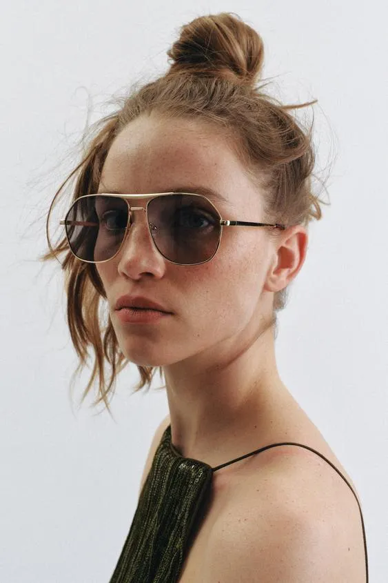 Металлические солнцезащитные очки-авиаторы- Заказать в России