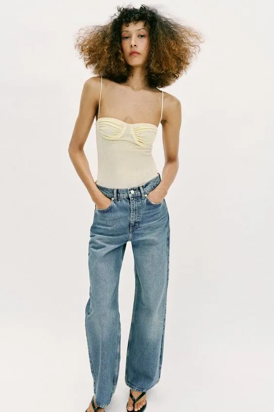 Боди из тюля со сборками