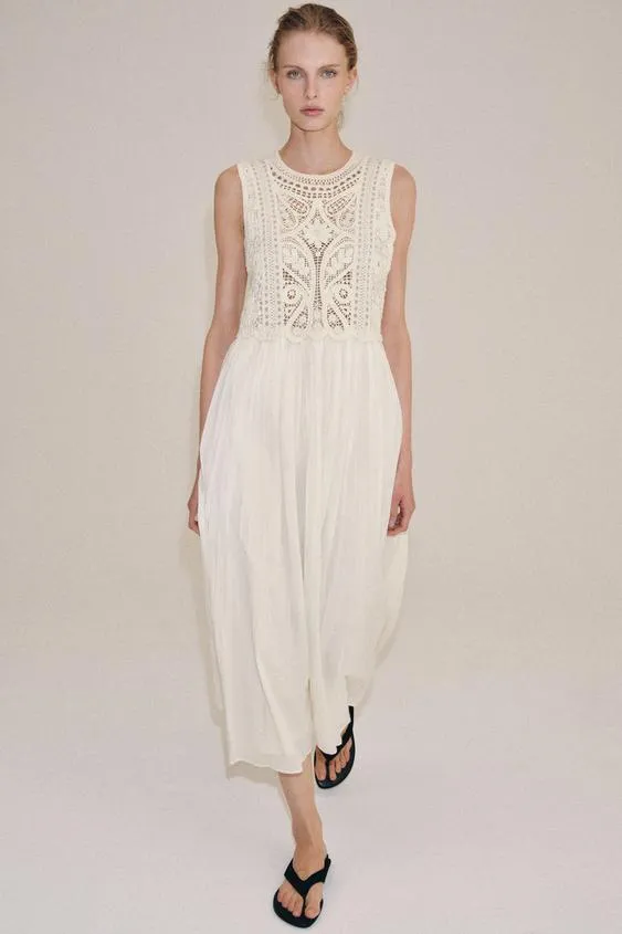 Платье миди с вышивкой — Zw Collection- Заказать в России