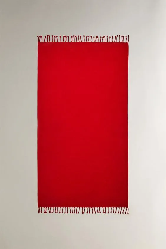 Пляжное полотенце из хлопка с кисточками