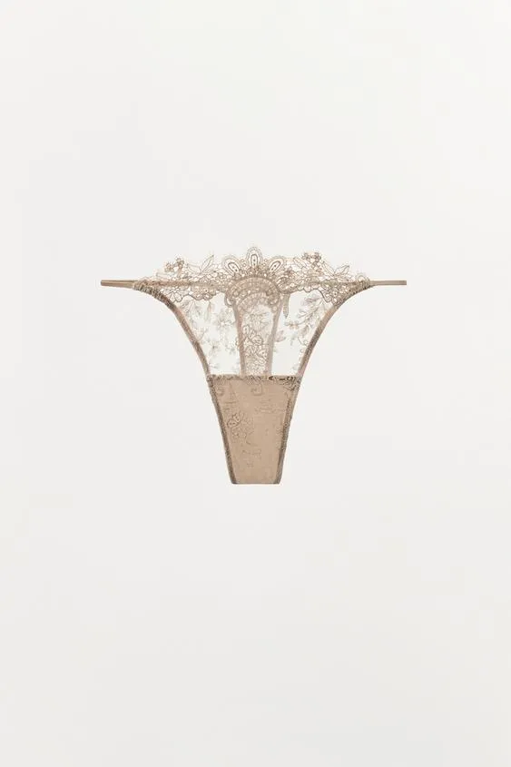 Кружевные трусы-танга- Заказать в России