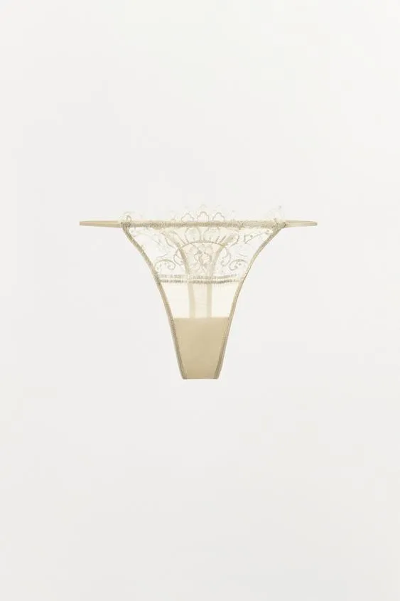 Кружевные трусы-танга- Заказать в России
