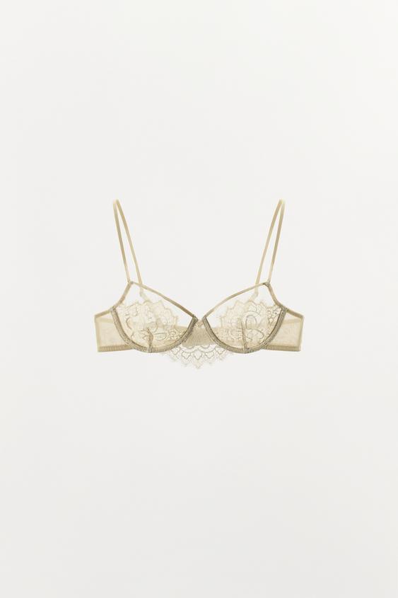Zara Кружевной бралетт на косточках