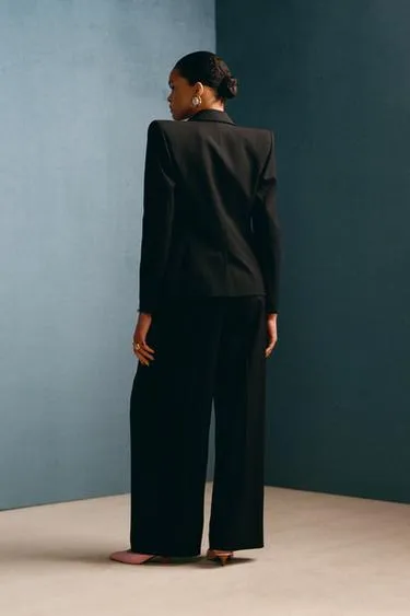 Брюки из шерстяной смеси с защипами willy chavarria x zara